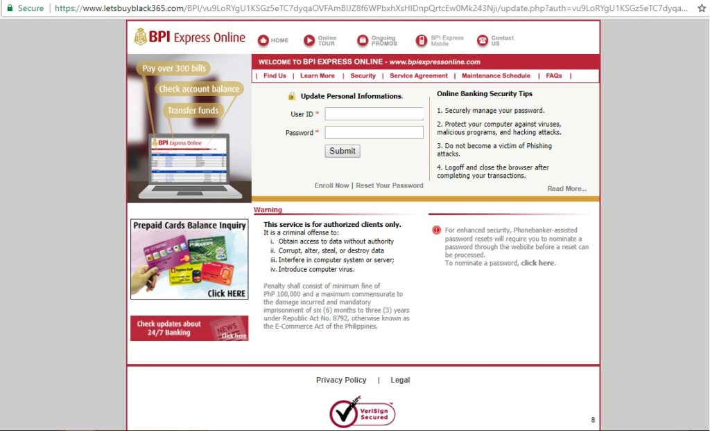 BPI phishing mails resurface - Blogger Engineer